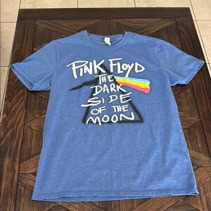 Threadfast Men’s Blue Graphic Tee Pink Floyd The Dark Side of the Moon Size M